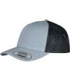 F6606T 6606T Flexfit Retro Trucker Two Tone Cap Heather Grey / Black colour image